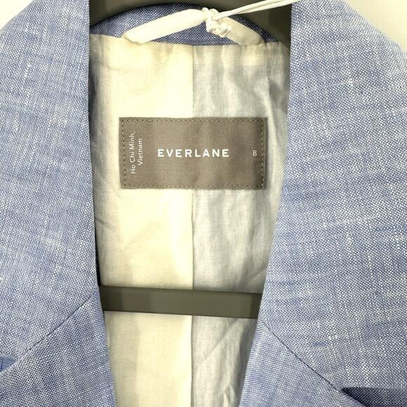 Everlane the linen oversized blazer in blue Size 8 - Picture 4 of 11